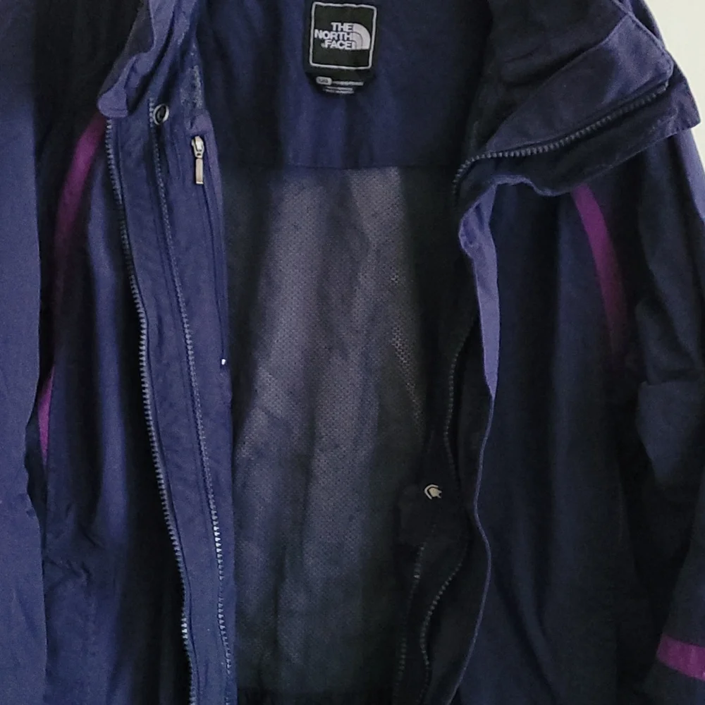 North face blue hooded jacket Sz L - Picture 7 of 8
